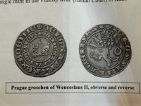 Prague groschen at mine museum